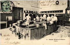 Paris (10e) Hopital Militaire Saint-Martin. Cuisine à Paris 10e