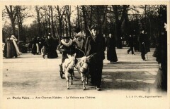 Paris Vecu. Aux Champs-Elysees. La voiture aux chevres