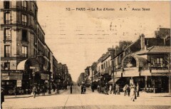 Carte postale ancienne La Rue d'Avron
                                                                     à Paris 20e
                                
