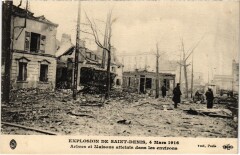 Paris Explosion de Saint-Denis 1916 Arbres et Maisons