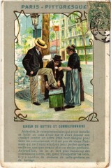 Paris Petits Metiers Cireur de bottes et Commissionnaire