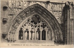 Carte postale ancienne 94 - Dol.  Cathédrale. Portail ouest (détail). Nd Phot.
                                                                     à Dol-de-Bretagne
                                