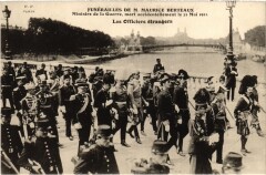 Paris Funerailles de Maurice Berteaux 1911 Officiers etrangers