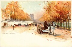 Paris Quai des Tuileries Litho