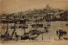 Marseille Le Vieux Port et Notre-Dame de la Garde à Marseille
