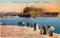 Marseille Depart d'un Courrier de Chine à Marseille