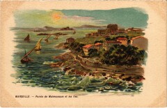 Marseille Pointe Malmousque et les Iles - Litho à Marseille