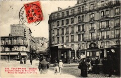 Tout Paris 839 19e Station Funiculaire Belleville place de Eglise