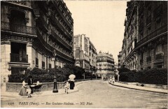 Carte postale ancienne Passy - Rue Gustave-Nadeau
                                                                     à Paris 16e
                                