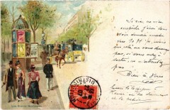 Paris Les Grands Boulevards Litho