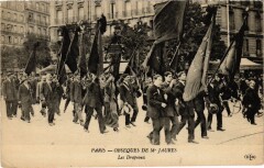 Paris Obseques de Mr Jaures Les Drapeaux