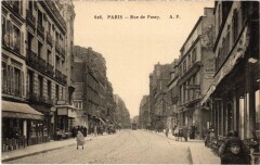 Carte postale ancienne Rue de Passy
                                                                     à Paris 16e
                                