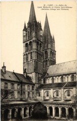 Caen Le cloitre du Lycee Malherbe et l'Eglise France