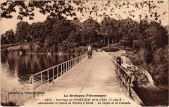 Barrage de Bosmeleac pres Uzel - La Digue et la Cascade