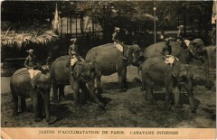 Carte postale ancienne Jardin d'Acclimatation de Paris - Caravane Indienne
                                                                     à Neuilly-sur-Seine
                                