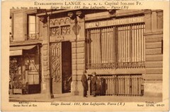 Paris 10e 181, Rue Lafayette Etabl. Lange à Paris 10e