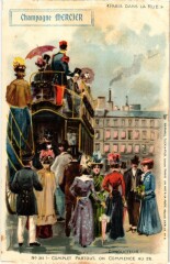 Carte postale ancienne Paris Champagne Mercier Complet partout Transport
                                                                     à Paris
                                