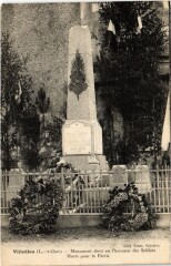 Villedieu Monument eleve en l'honneur des Soldats France -
													41 Loir et Cher
												