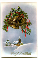 Fantaisie Fête Joyeux Noël vrolyk kerstfeest Paysage sapin carte glacée