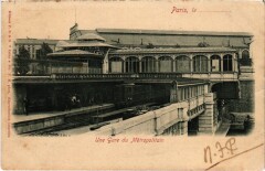 Carte postale ancienne Paris Une Gare du Metropolitain
                                