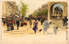 Paris Boulevard des Capucines Litho