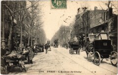 Carte postale ancienne L'Avenue de Clichy
                                                                     à Paris 17e
                                