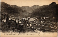 Le Mont Dore Panorama vu de la Route de Clermont France à Mont-Dore