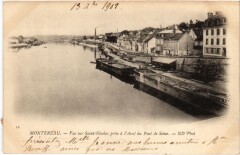 Montereau Vue sur Saint-Nicolas prise a l'Aval du Pont France