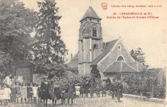 Longjumeau - Abside De L'Eglise Et Groupe D'Eleves - Enfants -
																					91160 Longjumeau
																			