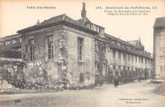 Carte postale ancienne Boulevard du Port-Royal - Restes du Monastère des Capucins (Hôpital Ricord)
                                                                     à Paris 14e
                                