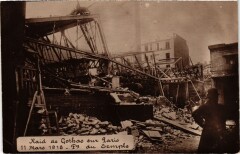 Carte postale ancienne Raid de Gothas sur Paris - 11 mars 1918 - Faubourg du Temple
                                                                     à Paris 11e
                                