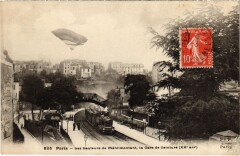 Carte postale ancienne Les hauteurs de Ménilmontant - la Gare de Ceinture
                                                                     à Paris 20e
                                