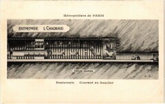 Carte postale ancienne Paris Souterrain construit courant en bouclier Metropolitain
                                                                     à Paris
                                