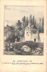 La Rue et le Pont Croulebarde sur La Bièvre, en 1830 à Paris 13e