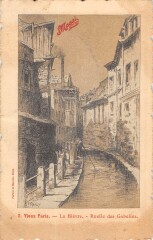 Carte postale ancienne Paris 13e Vieux Paris La Bievre Ruelle Des Gobelins
                                                                     à Paris 13e
                                