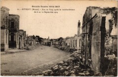 Militaire Revigny - Rue de Vitry aprés le bombardement