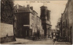 Stenay - Rue chanzy et l'eglise à Stenay