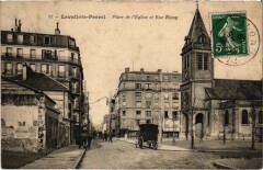 Levallois-Perret - Place de l'Eglise et Rue Rivay à Levallois-Perret