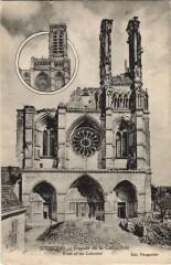 Soissons- Facade de la Cathedrale France à Soissons