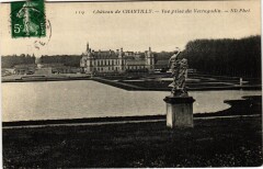 Chantilly- Chateau, vue prise du Vertugadin France à Antilly
