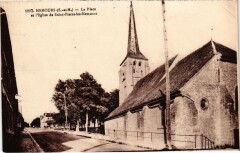 Nemours Place et l'Eglise de Saint-Pierre à Nemours