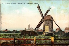 Carte postale ancienne Environs de Calais - Sangatte - Un Moulin a vent
                                                                     à Sangatte
                                