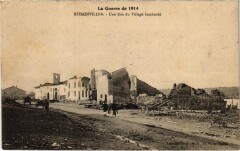 Militaire Rehainviller - Une Rue du Village bombardé à Rehainviller