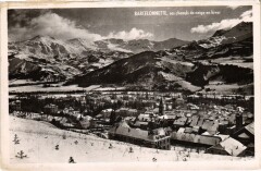 Barcelonnette ses champs de neige en hiver à Barcelonnette