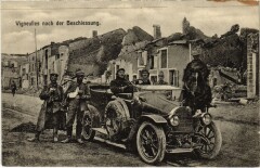 Vigneulles-les-Hattonchatel nach der Beschiessung - Auto -
													55 Meuse
												