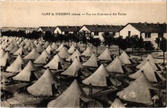 Militaire Camp de Sissonne Vue des Casernes et des Tentes à Sissonne