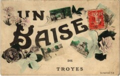 Troyes - Un Baiser collage fleurs à Troyes