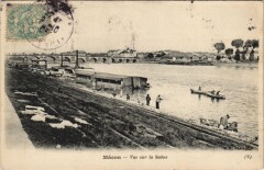 Macon - Vue sur la Saone à Mâcon