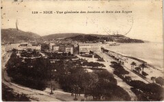 Nice- vue generale ,Jardins et Baie des Anges France