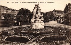 Nice- Monument La Poesie, Jardins du Roi Albert 1er France